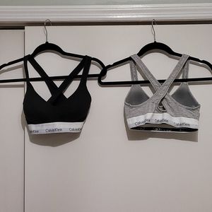 2 Calvin Klein crossback bras with padding